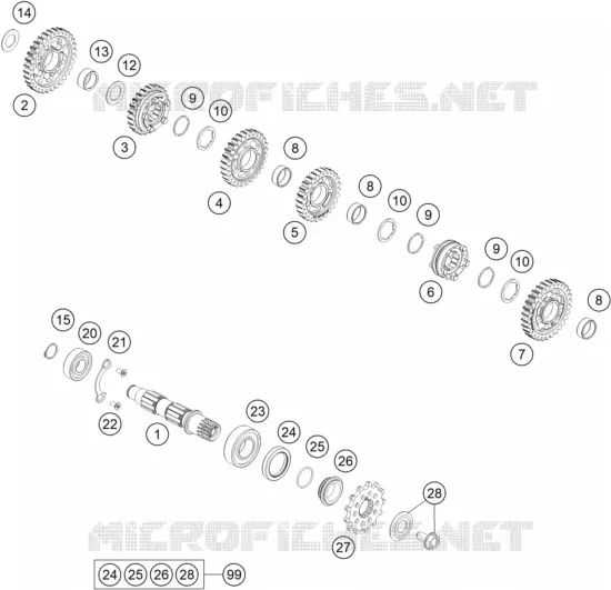 BOITE DE VITESSES - ARBRE SECONDAIRE