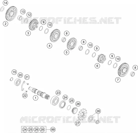 BOITE DE VITESSES - ARBRE SECONDAIRE
