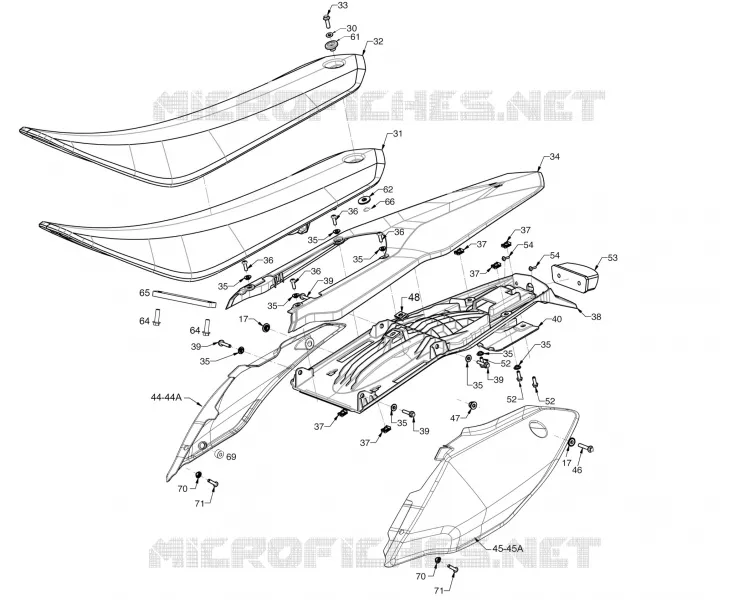SELLE / PLASTIQUE ARRIERE